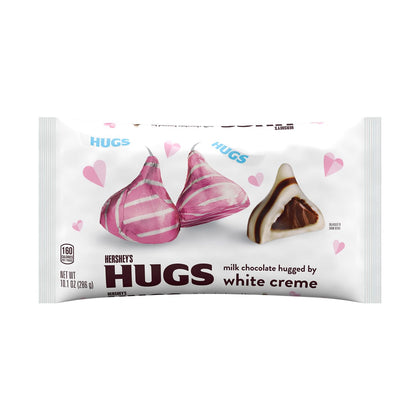 Hershey's, Hugs Valentine's Milk Chocolate and White Crème Candy, 10.1 Oz