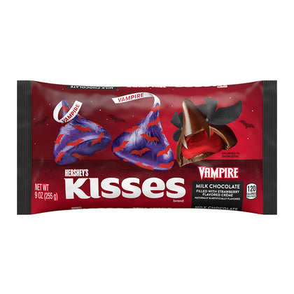 Hershey's Vampire Kisses, Halloween Milk Chocolate Filled Strawberry Creme, 9oz