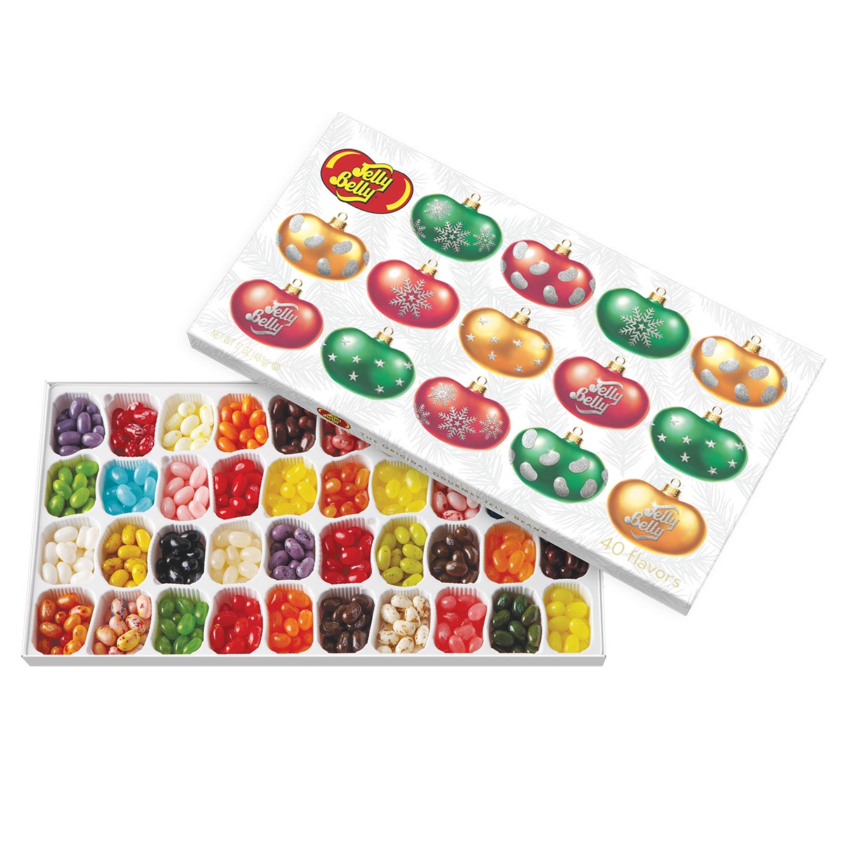 Jelly Belly 40-Flavor Christmas Gift Box, 17oz