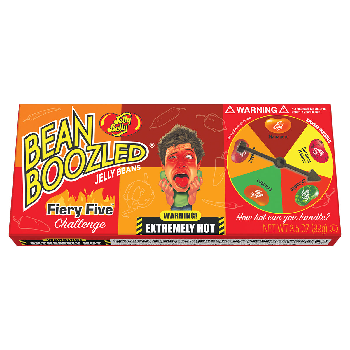 Jelly Belly BeanBoozled Fiery Five, 3.5oz Spinner Gift Box