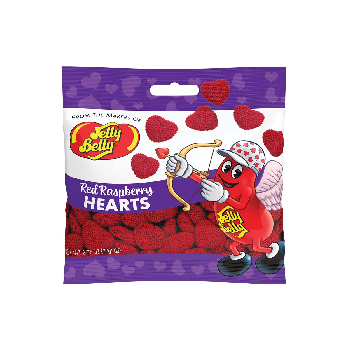 Jelly Belly Red Raspberry Hearts, 2.75oz