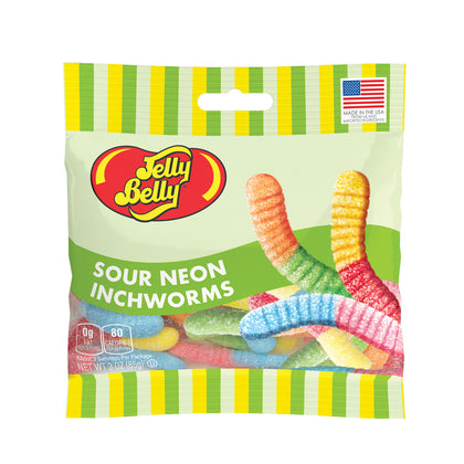 Jelly Belly Sour Neon Inchworms, 3oz