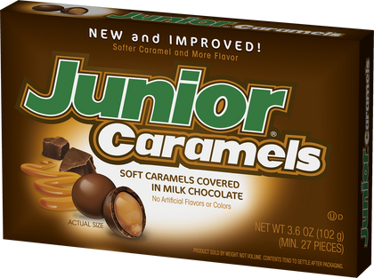 Junior Caramels Candy, 3.6oz