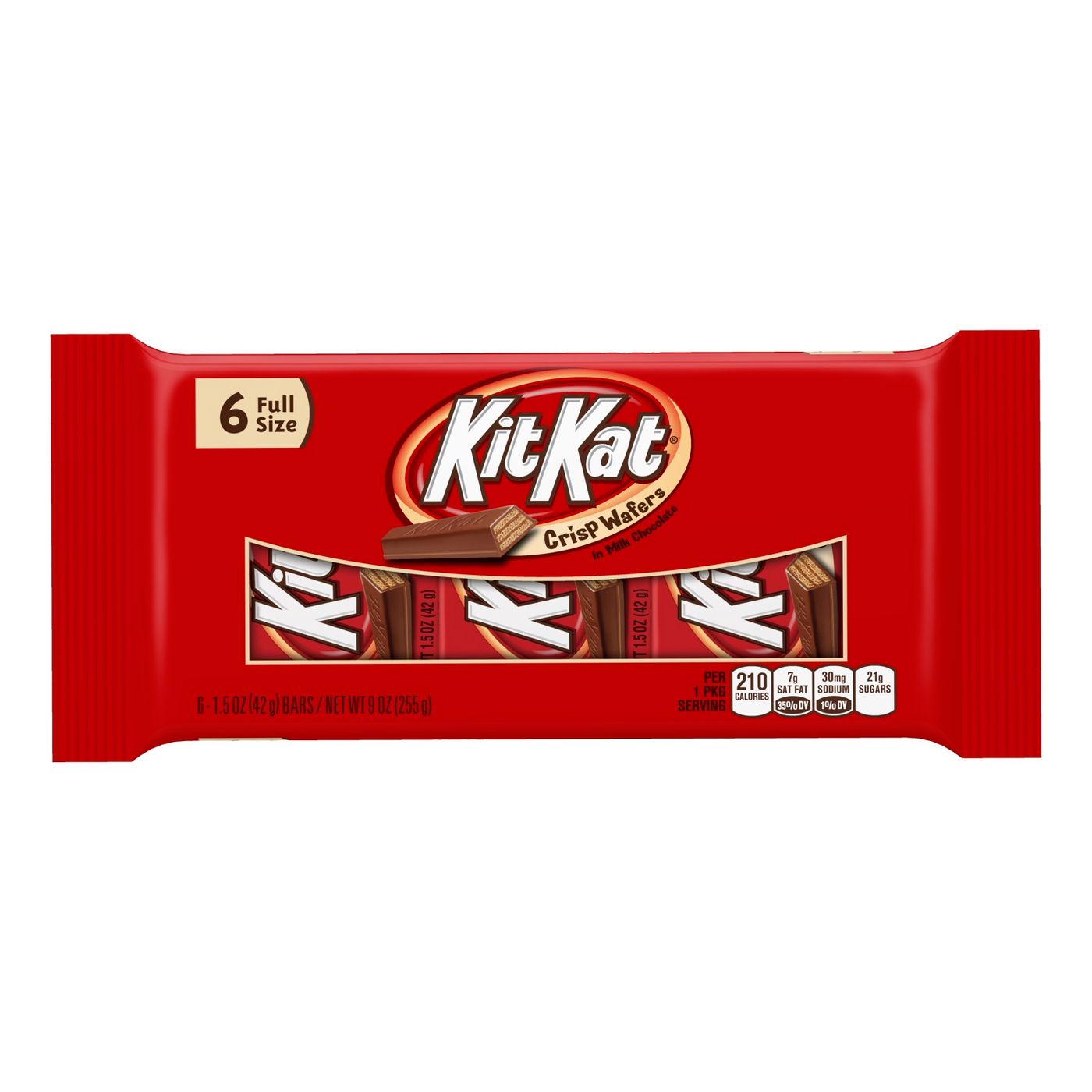 Kit Kat Full Size Candy Bars, 9oz/6ct
