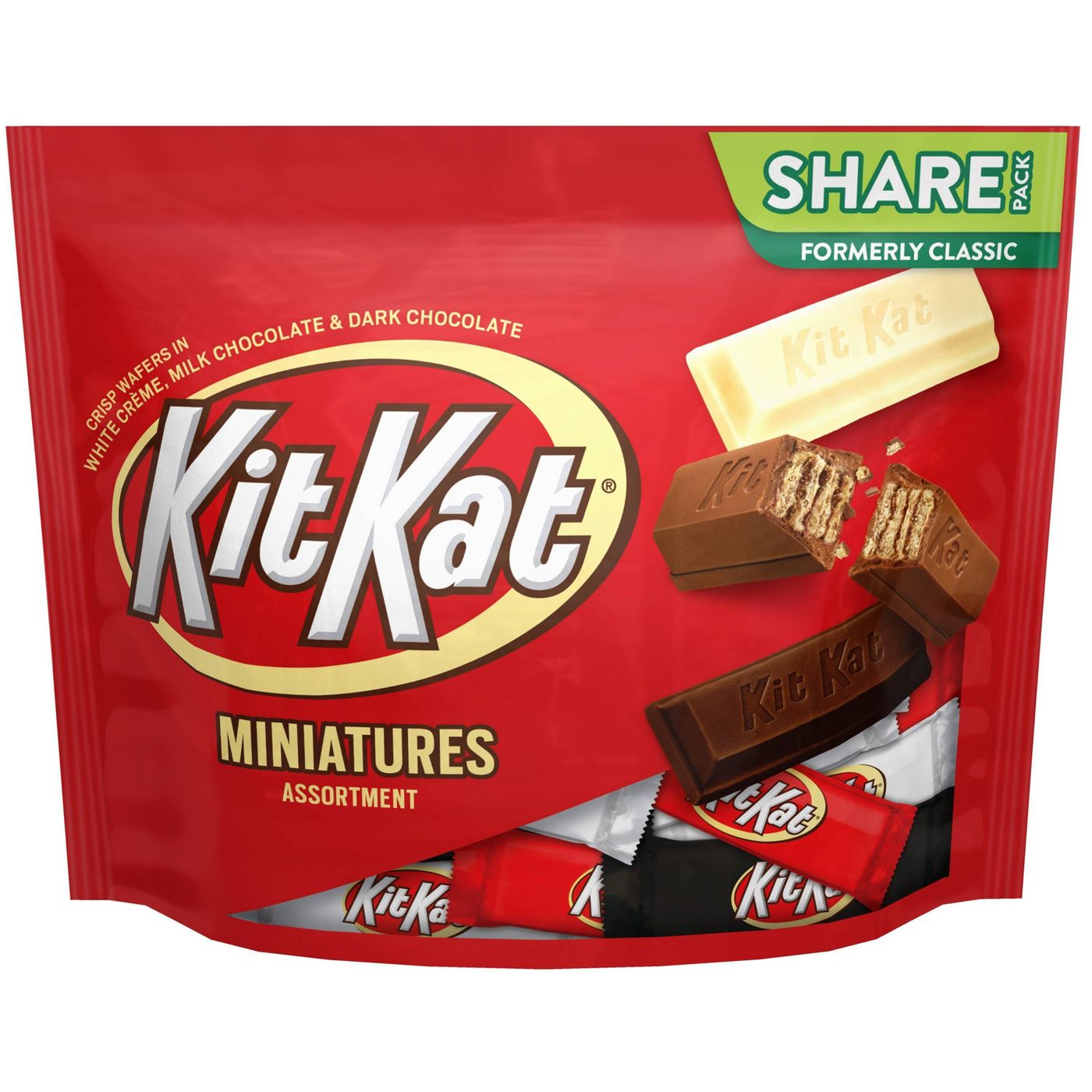Kit Kat Assorted Miniatures Chocolate Candy, Share Pack, 10.1oz