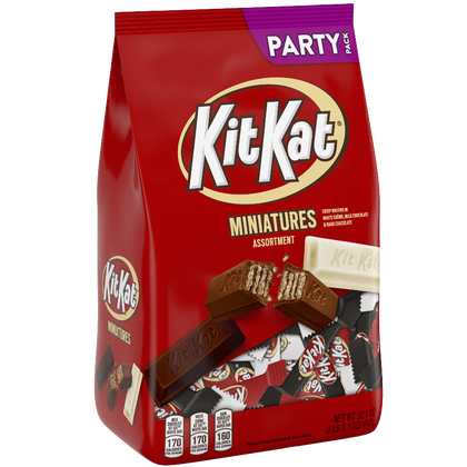 Kit Kat, Miniatures Wafer Bar Assortment Chocolate Candy, 32.1 Oz