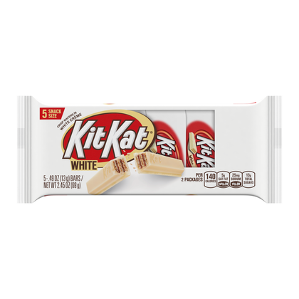 Kit Kat White Creme Snack Size Candy, 5ct, 2.45oz