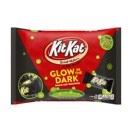 Kit Kat Halloween Snack Size with Glow in the Dark Wrappers, 9.8oz