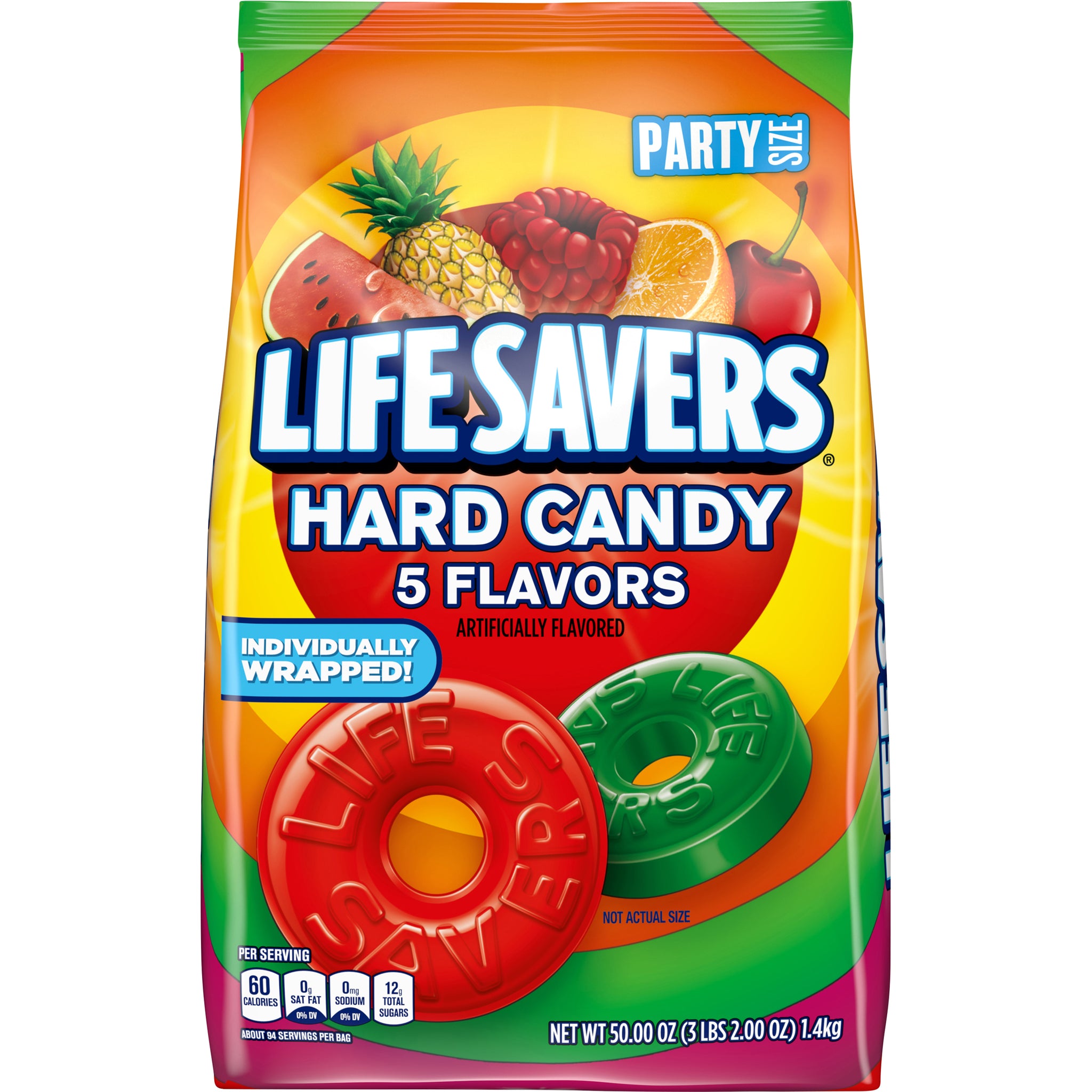 Life Savers 5 Flavors Hard Candy, Party Size, 50oz