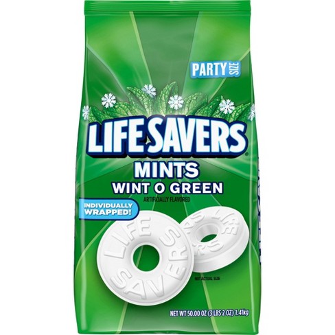 Life Savers Mints, Wint O Green, Party Size, 50oz