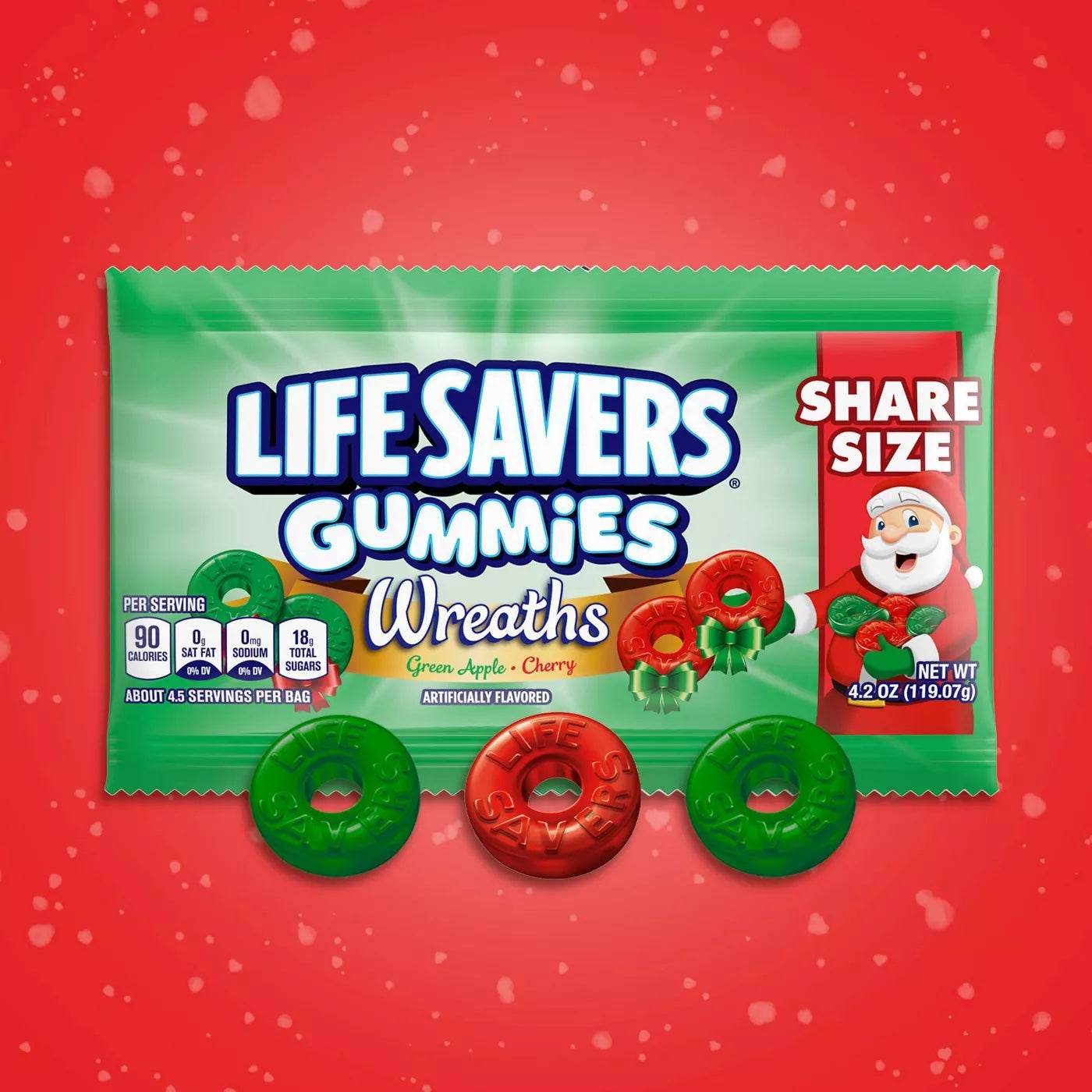 Lifesavers Gummies Wreaths, Share Size, 4.2oz