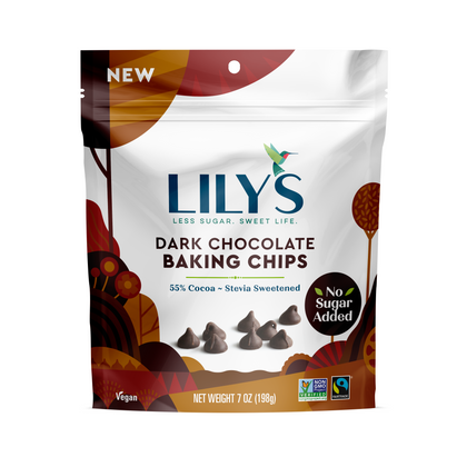 Lily's Dark Chocolate No Sugar Added Baking Chips, 7oz