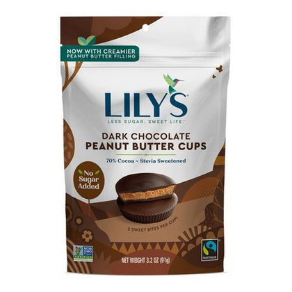 Lily's Dark Chocolate Peanut Butter Cups, 3.2oz