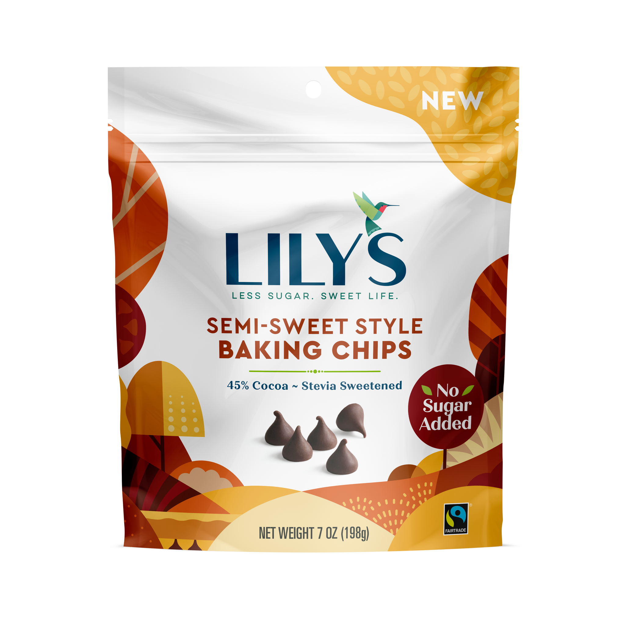 Lily's Semi-Sweet Style No Sugar Added Baking Chips, 7oz