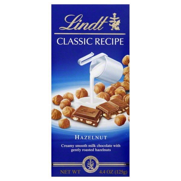 Lindt Classic Recipe, Hazelnut, Milk Chocolate, 4.4oz