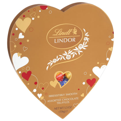 Lindt Lindor Valentine's Day Assorted Chocolate Truffles Heart, 5.5oz