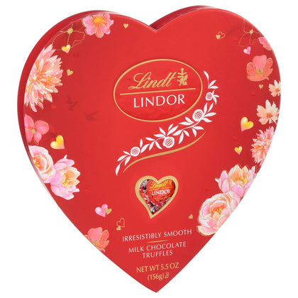 Lindt Lindor Valentine's Day Milk Chocolate Truffles Heart, 5.5oz