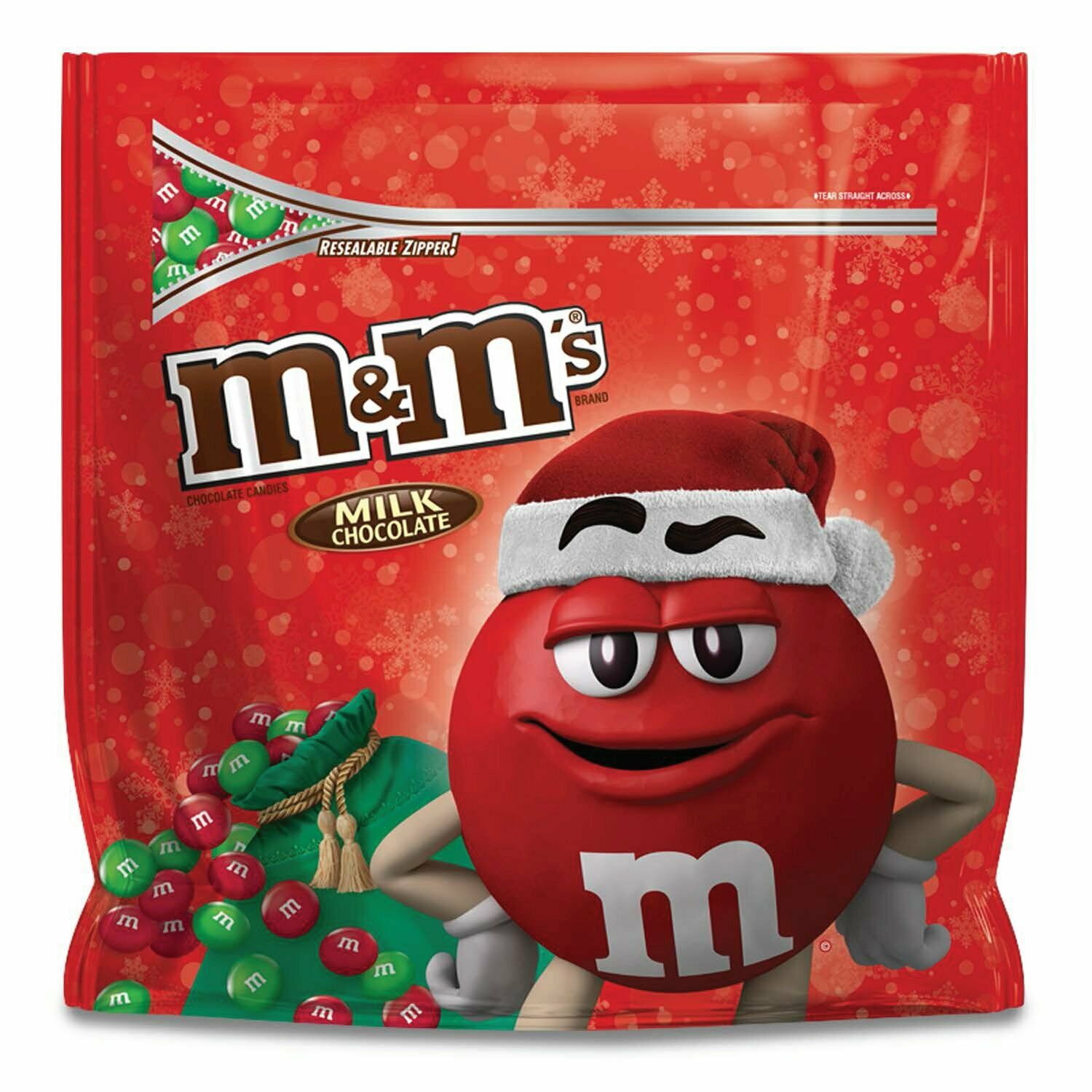  M&M'S Holiday Milk Chocolate Christmas Candy, Party Size, 38  oz Resealable Bag : Grocery & Gourmet Food