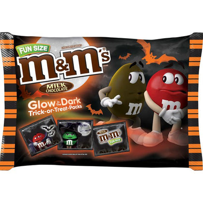 M&M'S Milk Chocolate Glow in the Dark, Fun Size, 15oz