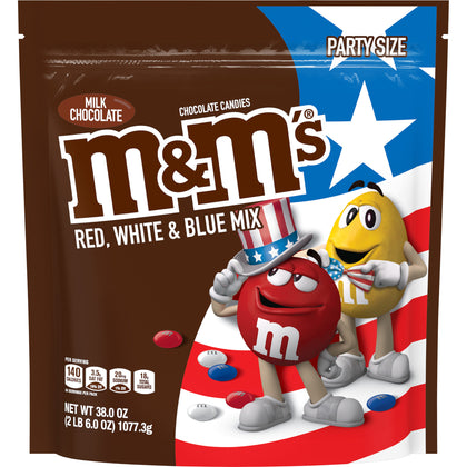 M&Ms Red White & Blue 3.14oz Bag 