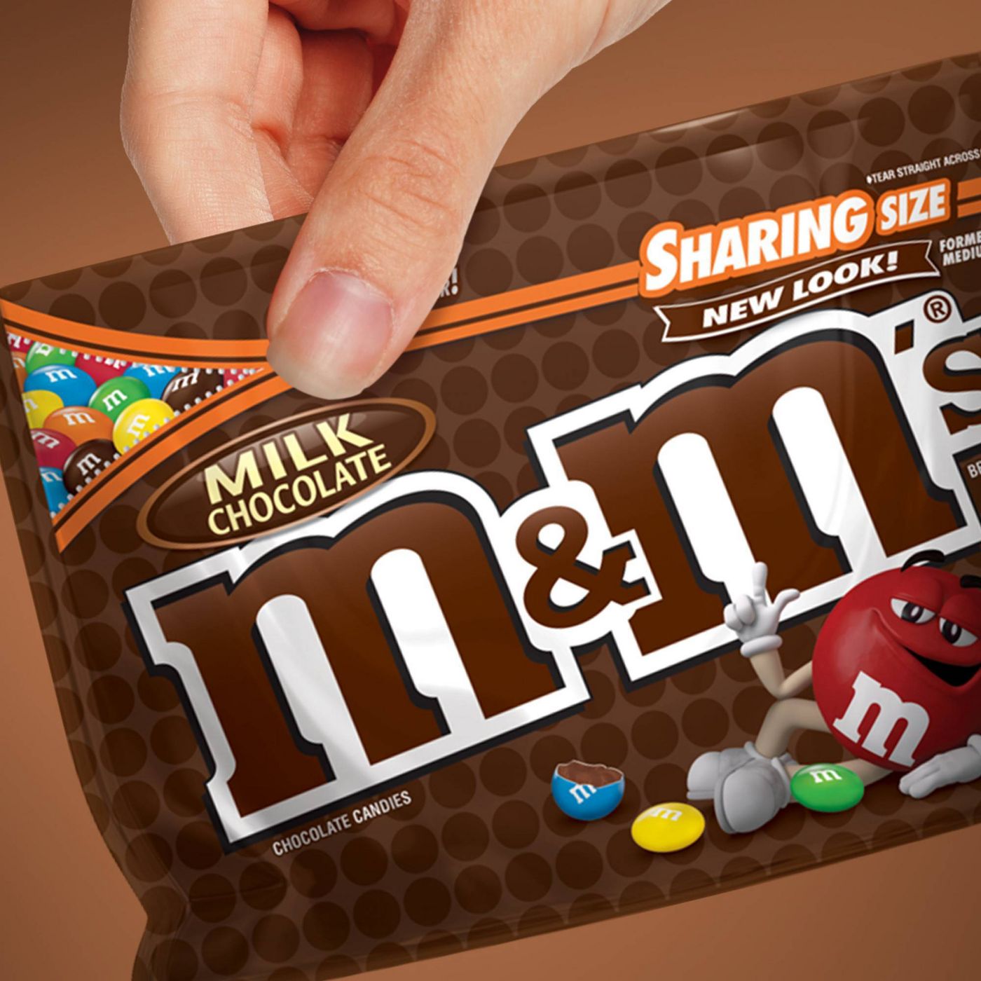 M&M'S Peanut Milk Chocolate Candy Sharing Size Bag, 10.7 oz