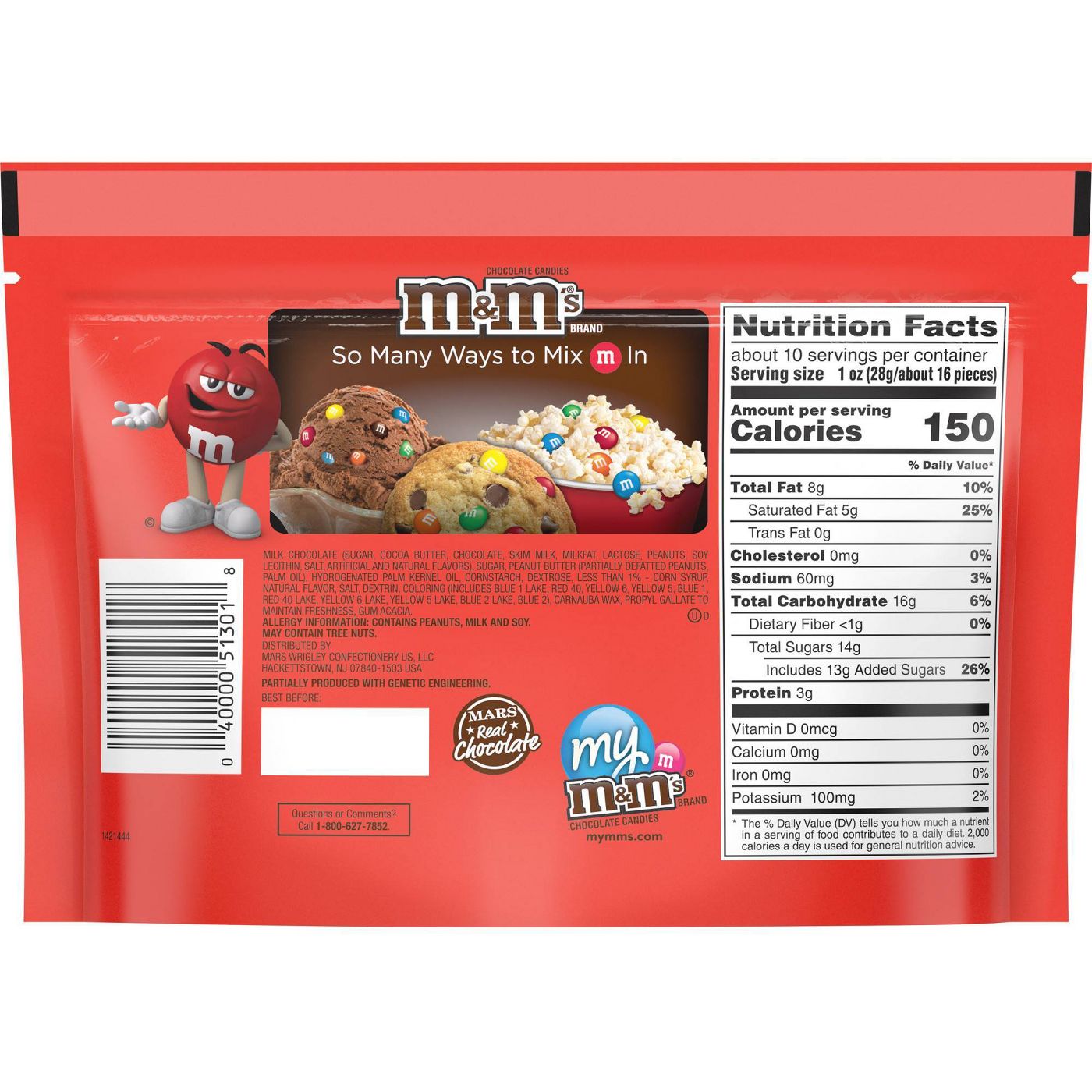 M&M S Peanut Butter Chocolate Candy Sharing Size - 9 Oz Bag (Pack