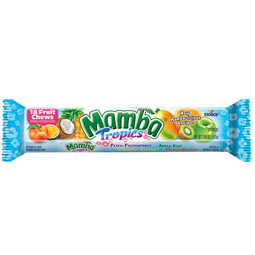 Mamba Tropics Fruit Chews, 2.8oz Stick Pack