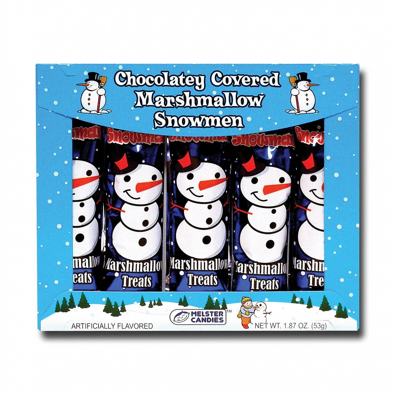 Melster Chocolatey Covered Marshmallow Snowmen, 1.87oz