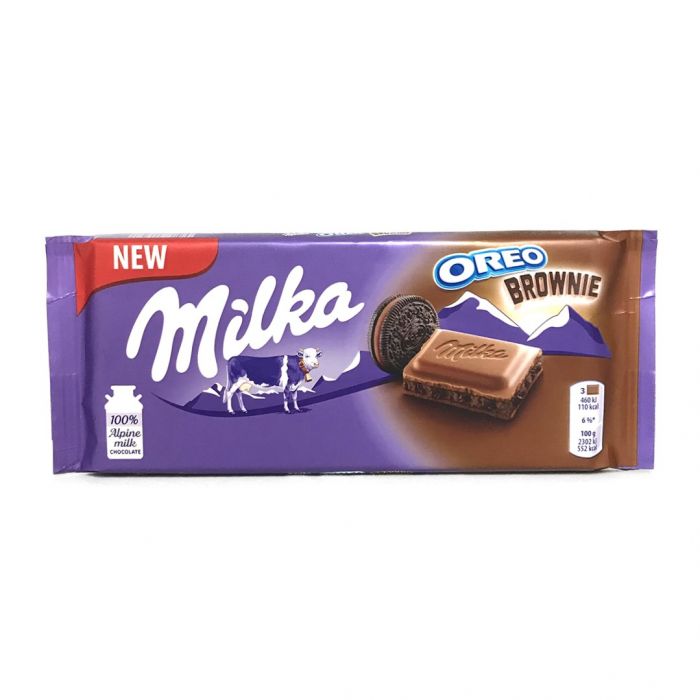 Milka Milk Chocolate Oreo Brownie Bar, 3.5oz (Imported from Europe)