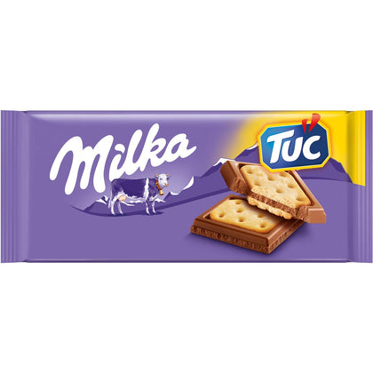 Milka Chocolate and Salted TUC Crackers Bar, 3.07oz (Imported from Germany)