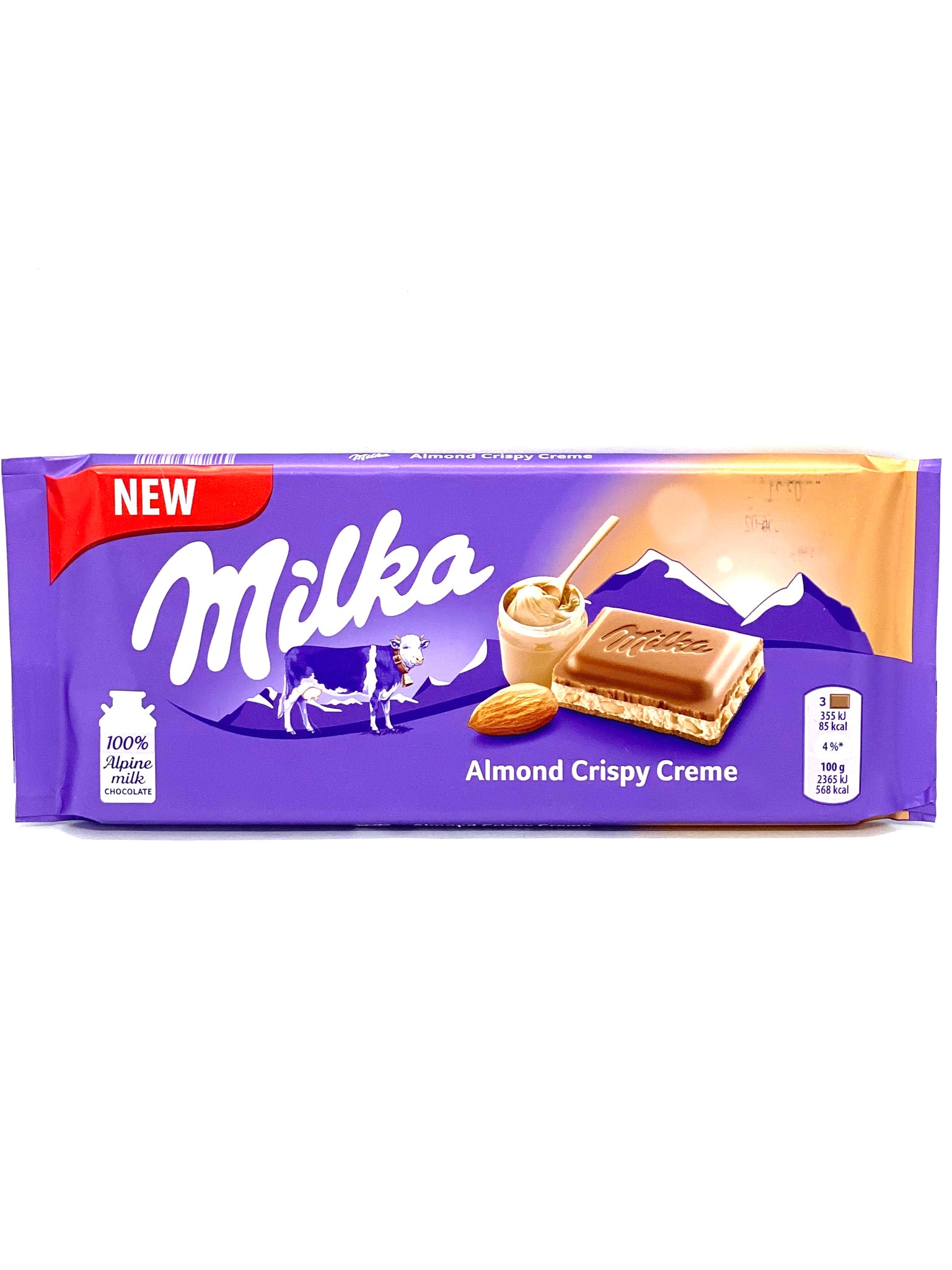 Milka Almond Crispy Creme Bar, 3.17oz (Product of Germany)
