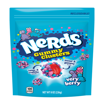 Nerd Very Berry Gummy Clusters Candy, 8oz