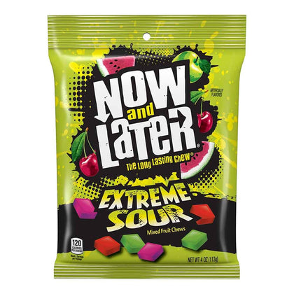 Now and Later Extreme Sour Fruit Chews, 4oz