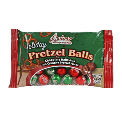 Palmer Christmas Themed Chocolatey Pretzel Balls, 4.5oz