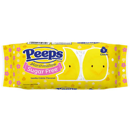 Peeps Marshmallow Sugar Free Yellow Chicks, 3ct/1oz
