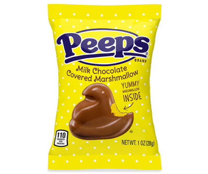 Peeps Milk Chocolate Covered Marshmallow Chick, 1oz