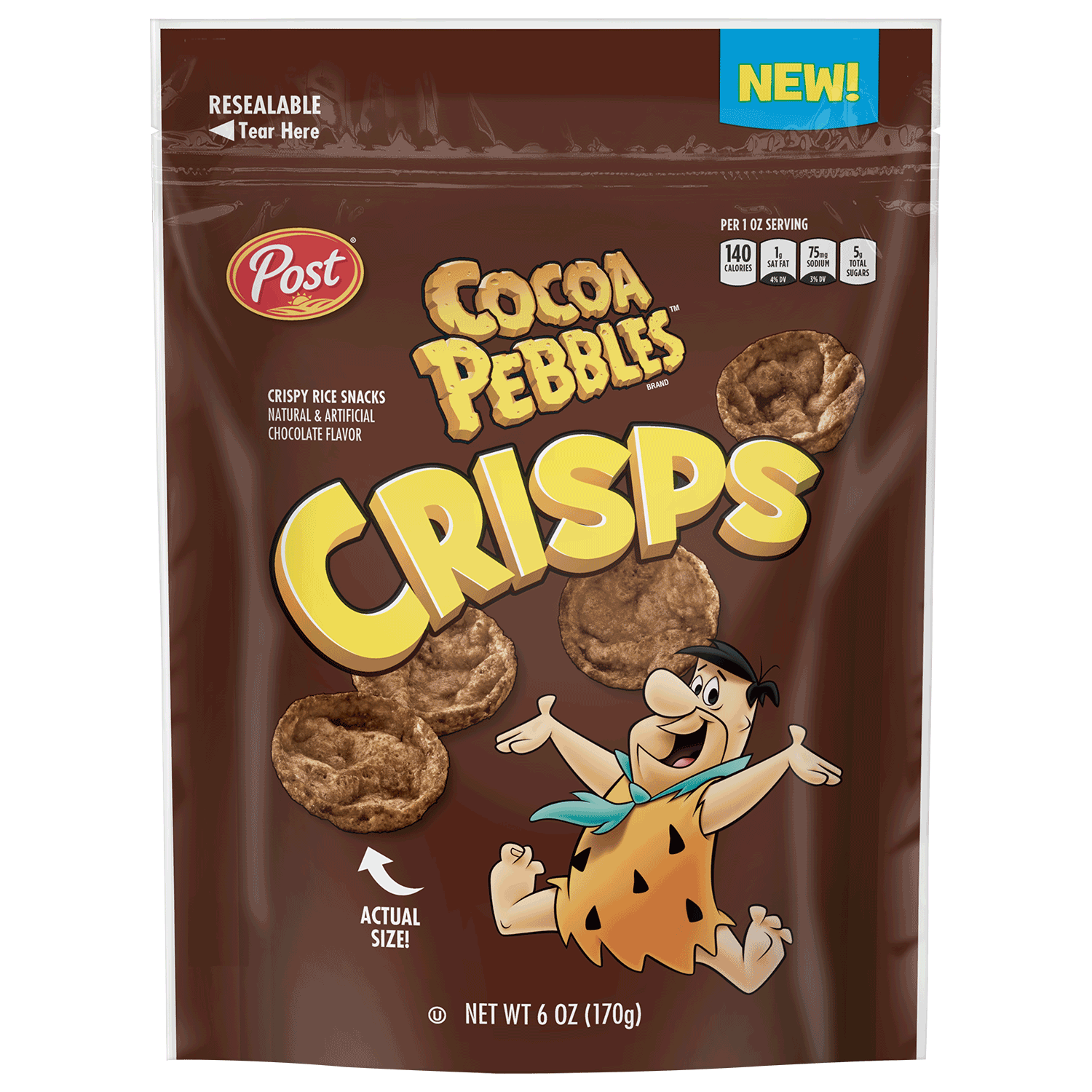 Post Cocoa Pebbles Crisps, 6oz