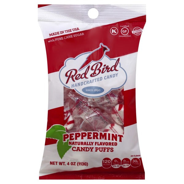 Red Bird Peppermint Puffs Mint Candies, 4oz