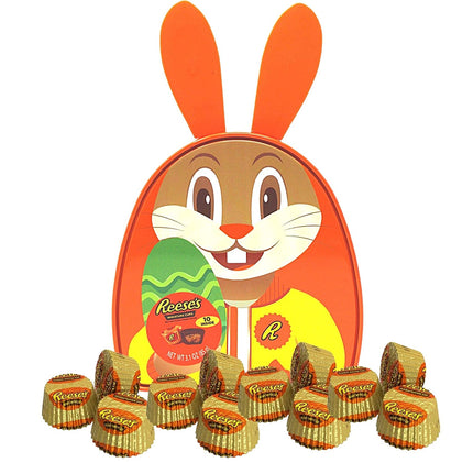 Reese's Bunny Shaped Metal Tin Easter Gift, 3.1oz