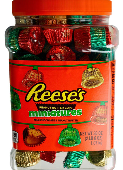 Reese's Holiday Miniature Peanut Butter Cups, 38oz tub