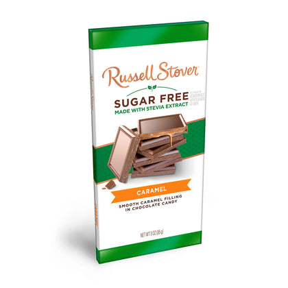 Russell Stover Sugar Free Caramel & Chocolate Candy Bar, 3oz
