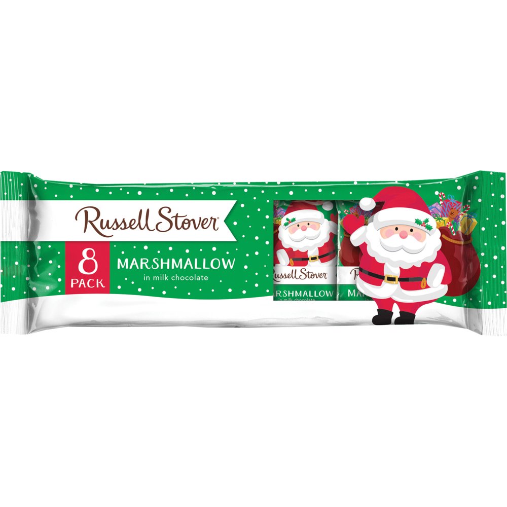 Russell Stover Marshmallow in Milk Chocolate Santas, 7oz, 8ct