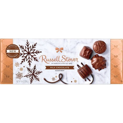 Russell Stover Milk Chocolate Assortment Holiday Box, 9.4oz