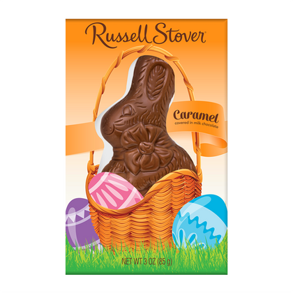 Russell Stover Milk Chocolate Peanut Butter Flatback Rabbit, 3 oz