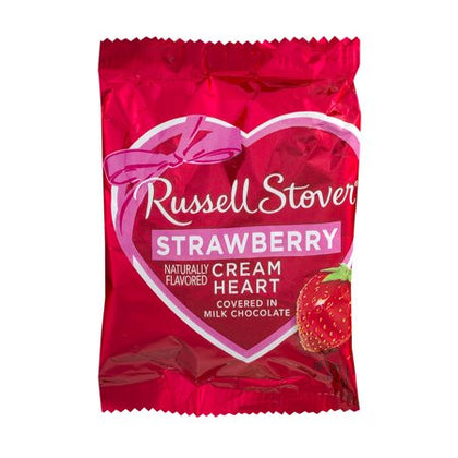 Russell Stover Strawberry Cream Heart Covered In Milk Chocolate, 1.0oz