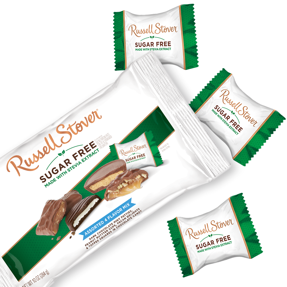 Russell Stover Sugar Free Assorted 4 Flavor Mix, 10oz Bag