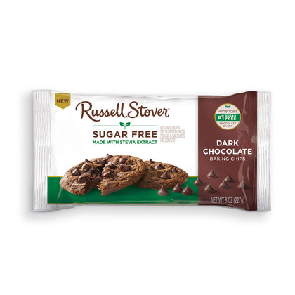 Russell Stover Sugar Free Dark Chocolate Baking Chips, 8oz