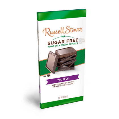 Russell Stover Sugar Free Dark Chocolate Truffle, 3oz Bar