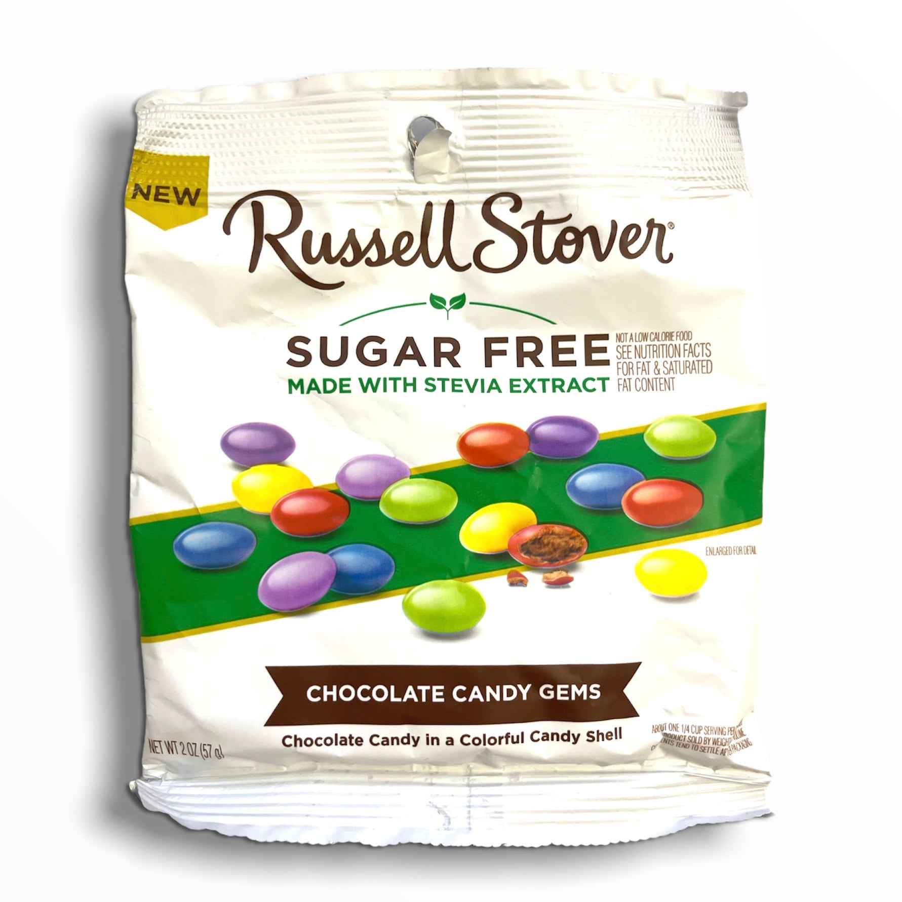 Russell Stover Sugar Free Chocolate Candy Gems, 2oz