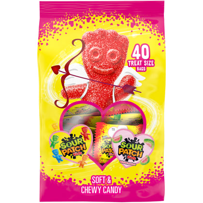 Sour Patch Kids Original & Watermelon Candy, Valentine's Mix, 40ct, 1lb 8oz